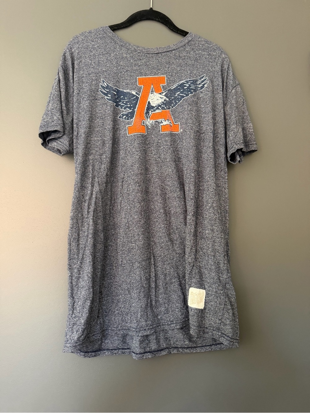 Original Retro Brand Heather Navy Tee with Auburn Eagle